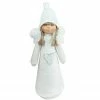 Northlight 14.5" White Snowy Woodlands Girl Angel Christmas Tabletop Figurine