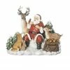 Roman 10.5" Jolly Santa With Animals Christmas Resin Figurine