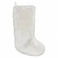 Dyno 19" White Slimline Contemporary Christmas Stocking With Cuff