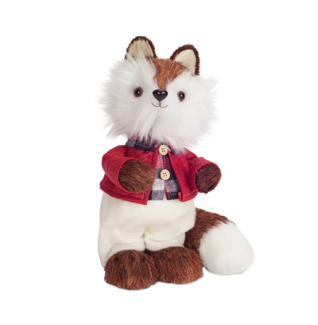 Diva At Home 10.75" Brown And White Mr. Fox Christmas Decoration 1 Diva At Home 10.75" Brown And White Mr. Fox Christmas Decoration
