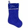Northlight 17" Blue And Silver Embroidered 'Diva' Christmas Stocking With Cuff