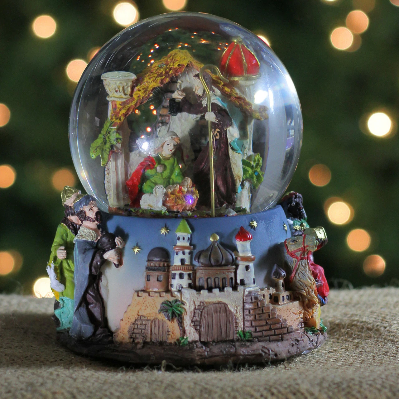 Northlight 5.75" Nativity Manger Scene Religious Christmas Musical Snow Globe 2 Northlight 5.75" Nativity Manger Scene Religious Christmas Musical Snow Globe - Image 2