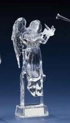 Roman 10" Icy Crystal LED Lighted Christmas Angel Figure Holding Dove