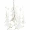Melrose 21" White Glittered Christmas Tree Tea Light Candle Holder