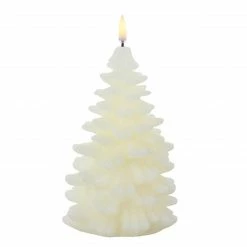 Raz 8" Ivory White Battery Operated Flameless Christmas Tree Wax Candle