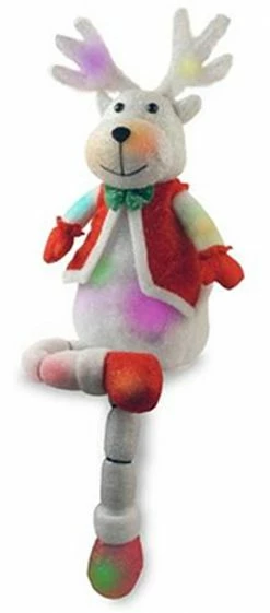 National Tree 34" Battery Operated LED Lighted Color Changing Reindeer Christmas Decor