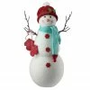 Napco 16.5" White And Red Snowman In Hat Christmas Tabletop Decor