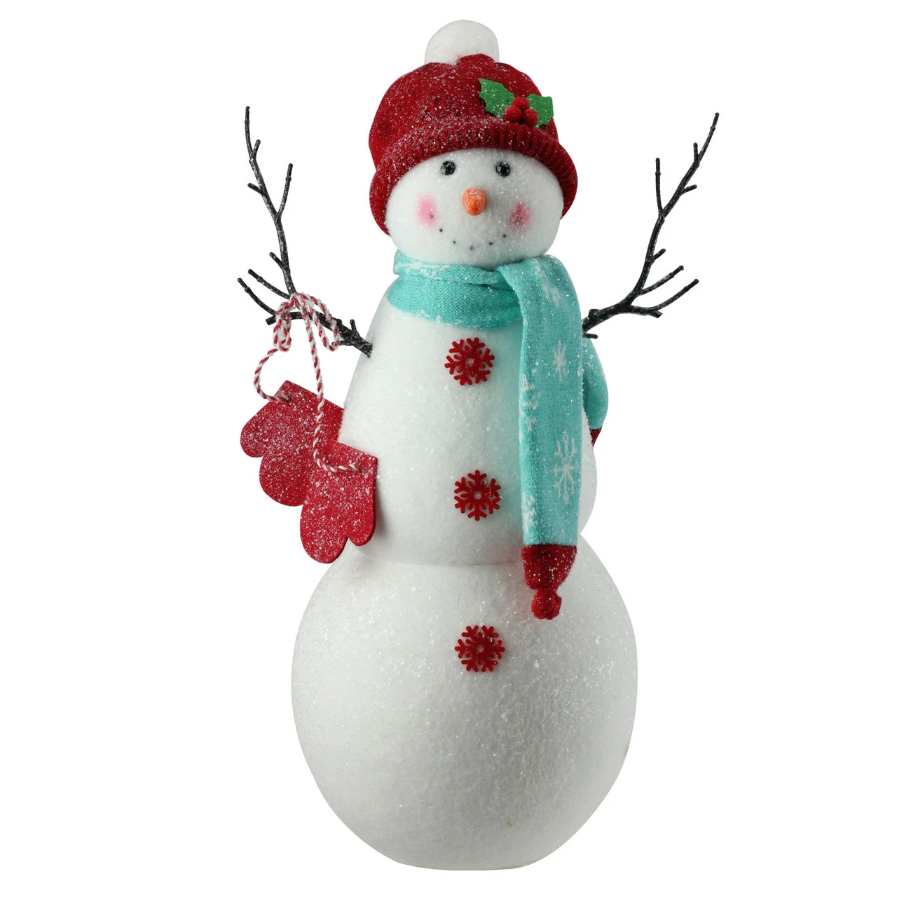 Napco 16.5" White And Red Snowman In Hat Christmas Tabletop Decor 1 Napco 16.5" White And Red Snowman In Hat Christmas Tabletop Decor