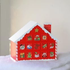 Northlight 10.25" Red And White Advent House With Chimney Storage Box -Northlight Shop 5ccaiqxe1ybnmbjzkozihymlkuefzybi 13688.1588350472