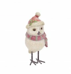 Diva At Home 8 White With Red Scarf And Santa Hat Christmas Figurine