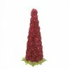 A & B Floral 17.5" Red Elegant Ribbon Flowers Artificial Christmas Tree - Unlit