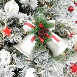 Auldhome Design Auldhome Wall Hanging Silver Bells; Vintage Rustic Christmas Bells Door Hanger Or Wreath Christmas Decoration -Northlight Shop 651174974798 6 95478.1664630711