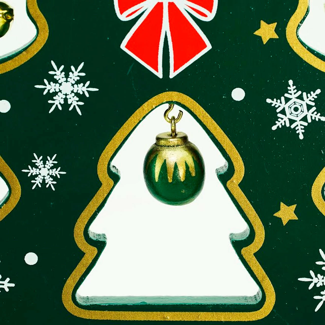 Northlight 11.25" Red And Green Christmas Tree Cut-Out With Miniature Ornaments Tabletop Decoration 2 Northlight 11.25" Red And Green Christmas Tree Cut-Out With Miniature Ornaments Tabletop Decoration - Image 2