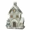 Northlight 19" Gray And Brown LED Lighted Rustic House Christmas Decoration