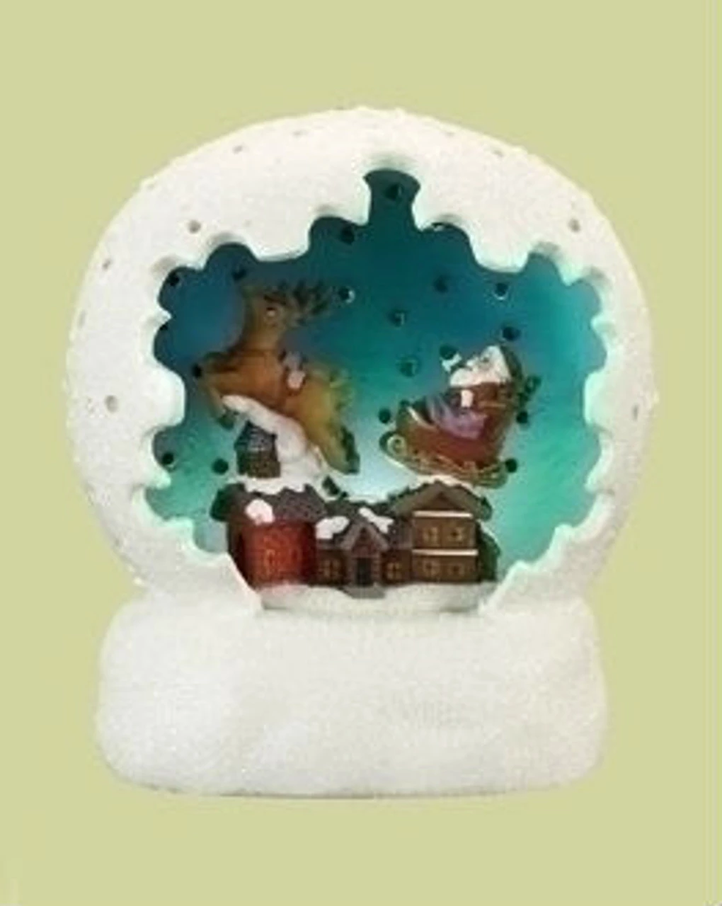 Roman 4" White And Blue Battery Operated LED Lighted Santa Claus Sleigh Ride Christmas Table Top Dome 1 Roman 4" White And Blue Battery Operated LED Lighted Santa Claus Sleigh Ride Christmas Table Top Dome