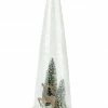 CC Christmas Decor 14.75" Winter Forest Scene With Reindeer Inside Christmas Cone Tree Decoration