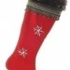 Roman 26" Red And Gray Contemporary Snowflake Christmas Stocking