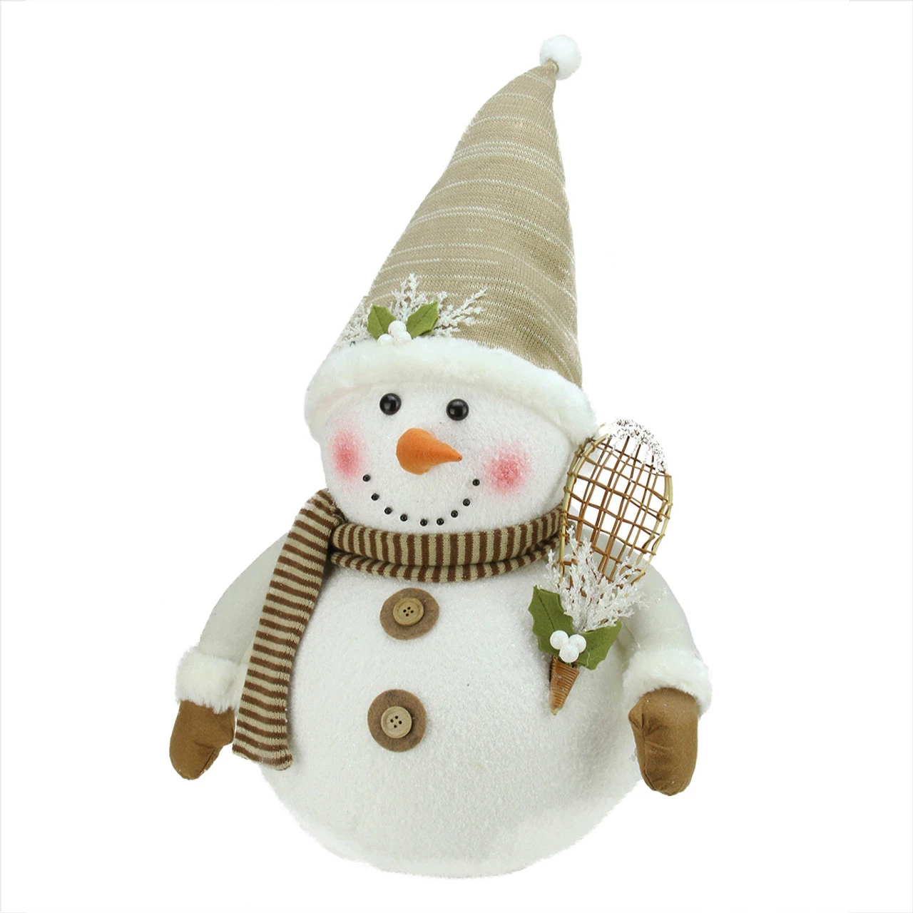Northlight 20" Brown And White Snowman With Snowshoes Christmas Tabletop Decor 1 Northlight 20" Brown And White Snowman With Snowshoes Christmas Tabletop Decor