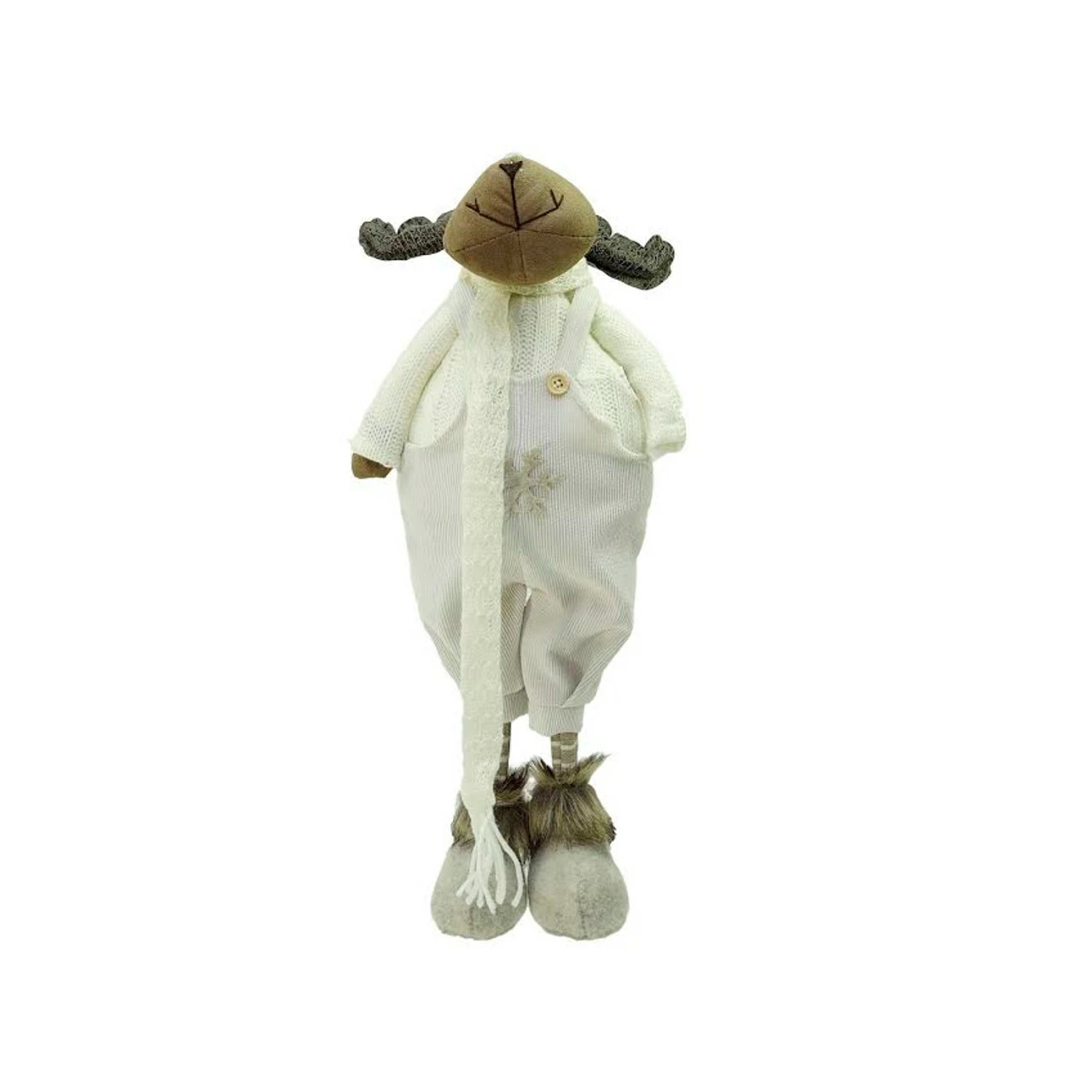 Northlight 26" White And Brown Standing Boy Moose Christmas Tabletop Figure 1 Northlight 26" White And Brown Standing Boy Moose Christmas Tabletop Figure