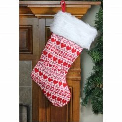 Northlight 19" Red And White Hearts With Snowflakes Knit Christmas Stocking Faux Fur Cuff -Northlight Shop 8qvpkkhrxwtblleb3tqnowai41hbhtj0 82851.1588388991
