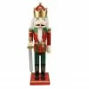 Northlight 14" Red Glittered Nutcracker King With Sword Christmas Tabletop Figurine