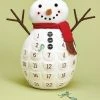 Roman 18" White And Red Plush Christmas Snowman Countdown Calendar Tabletop