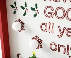 BRUBAKER Christmas Countdown Calendar - Wooden Board With Calendar Sheets - White With 6 LED Lights - 11 X 1.57 X 14 Inches -Northlight Shop AdventCalendar PETZ170881 4251219616643.3000.005 96668.1633721534