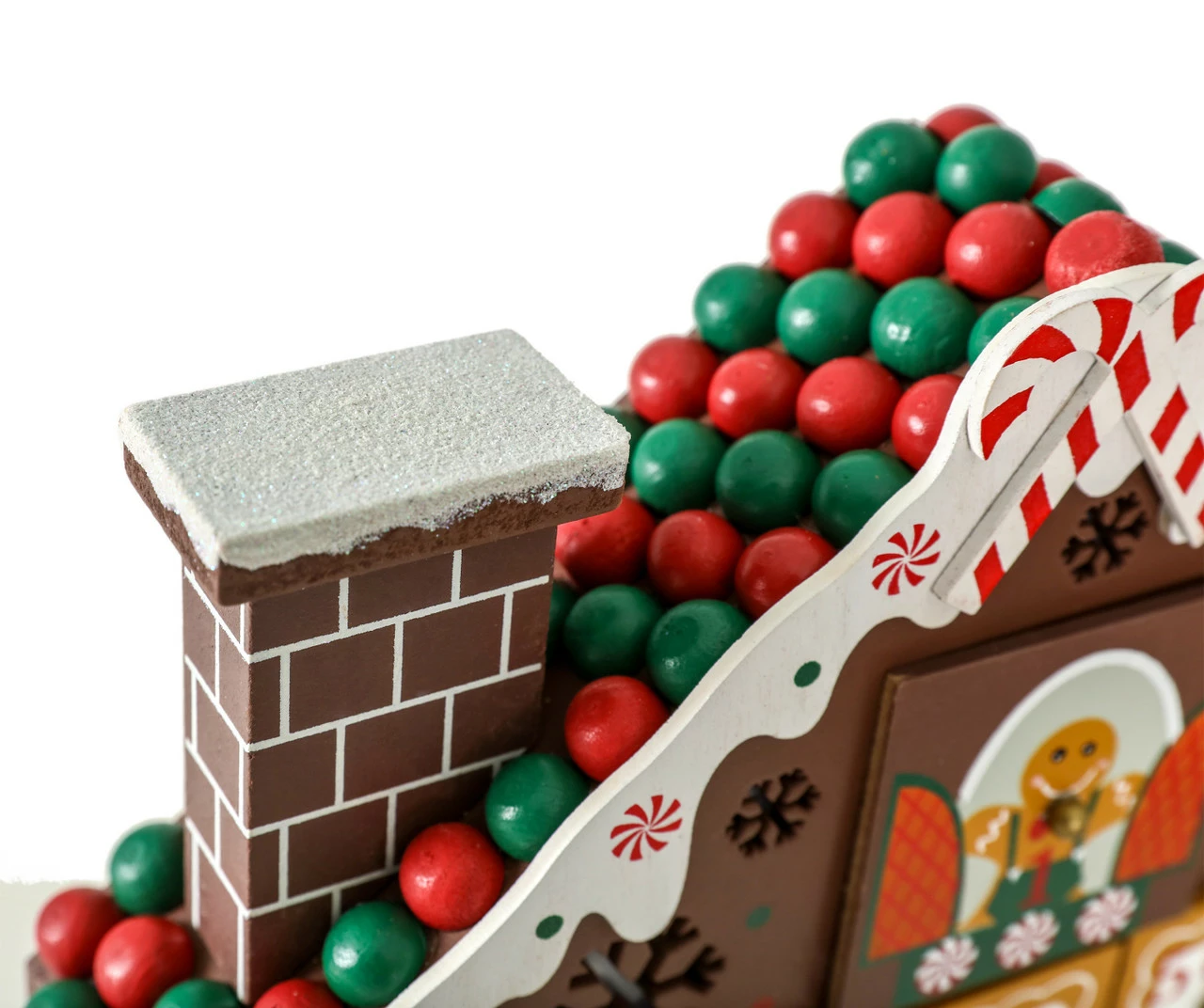 BRUBAKER Reusable Wooden Advent Calendar To Fill - Gingerbread House With LED Lighting - DIY Christmas Calendar 10.31 X 17.72 X 2.17 Inches 4 BRUBAKER Reusable Wooden Advent Calendar To Fill - Gingerbread House With LED Lighting - DIY Christmas Calendar 10.31 X 17.72 X 2.17 Inches - Image 4