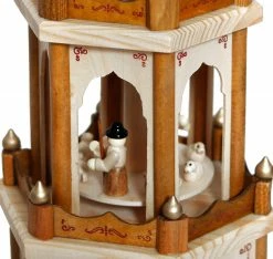 BRUBAKER Christmas Pyramid - 24 Inches - 4 Tier Carousel With 6 Candle Holders And Hand Painted Figurines - Designed In Germany -Northlight Shop Pyramid 60er brown 4260245647514.1600.003 08125.1633636831