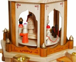 BRUBAKER Christmas Pyramid - 24 Inches - 4 Tier Carousel With 6 Candle Holders And Hand Painted Figurines - Designed In Germany -Northlight Shop Pyramid 60er brown 4260245647514.1600.004 61299.1633636832
