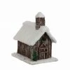 Raz 12" Snow Flocked Christmas Morning Cabin