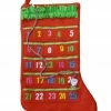 Target Red Advent Calendar Christmas Stocking With Santa & Embellishments