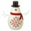 Midwest 11" White And Red Snowman Christmas Tabletop Figurine