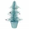 Allstate 11" Potted Glittered Spike Tabletop Artificial Christmas Tree – Unlit