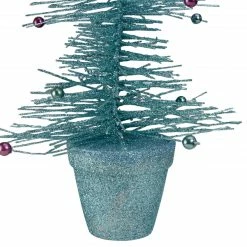 Allstate 16" Whimsical Turquoise Glittered Spike Table Tree - Unlit -Northlight Shop allstate xat532 tq 3 18235.1664900437