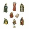 Northlight 8-Piece Green And Red Jewel Tone Inspirational Religious Christmas Nativity Figurine Set 12.25"