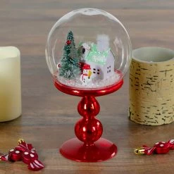 Avon 8.75" Red Holiday Scene Pedestal Globe Tabletop Decoration -Northlight Shop avon f4056041 3 36734.1591032014