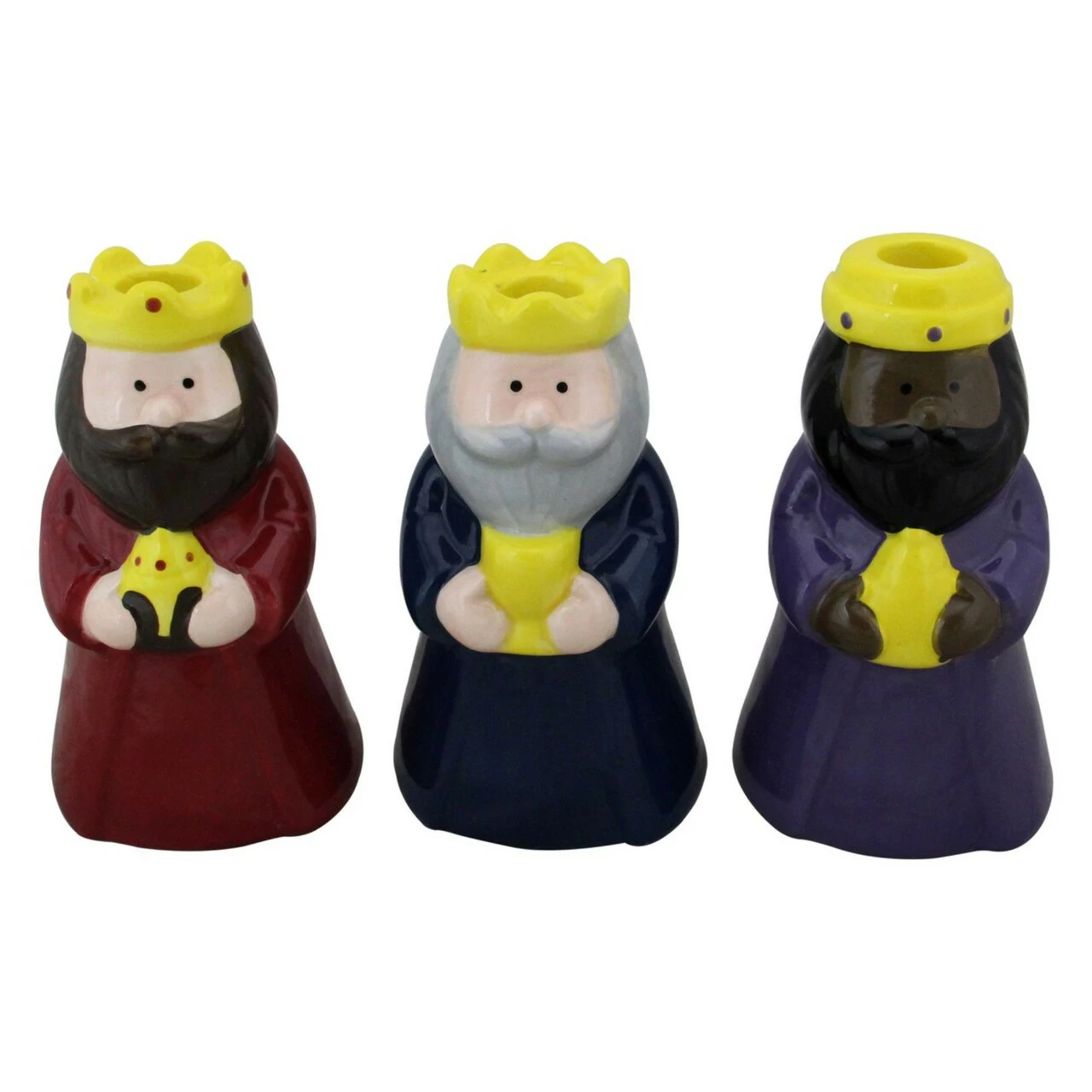 Avon Set Of 3 Wise Men Christmas Nativity Taper Candle Holders 6.5" 1 Avon Set Of 3 Wise Men Christmas Nativity Taper Candle Holders 6.5"