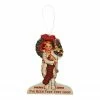 CC Home Furnishings 4" Glittered Child With Her Overflowing Stocking Vintage-Style Christmas Ornament