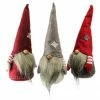 Northlight Set Of 3 Red And Gray Bearded Chubby Santa Christmas Gnomes 10.5"