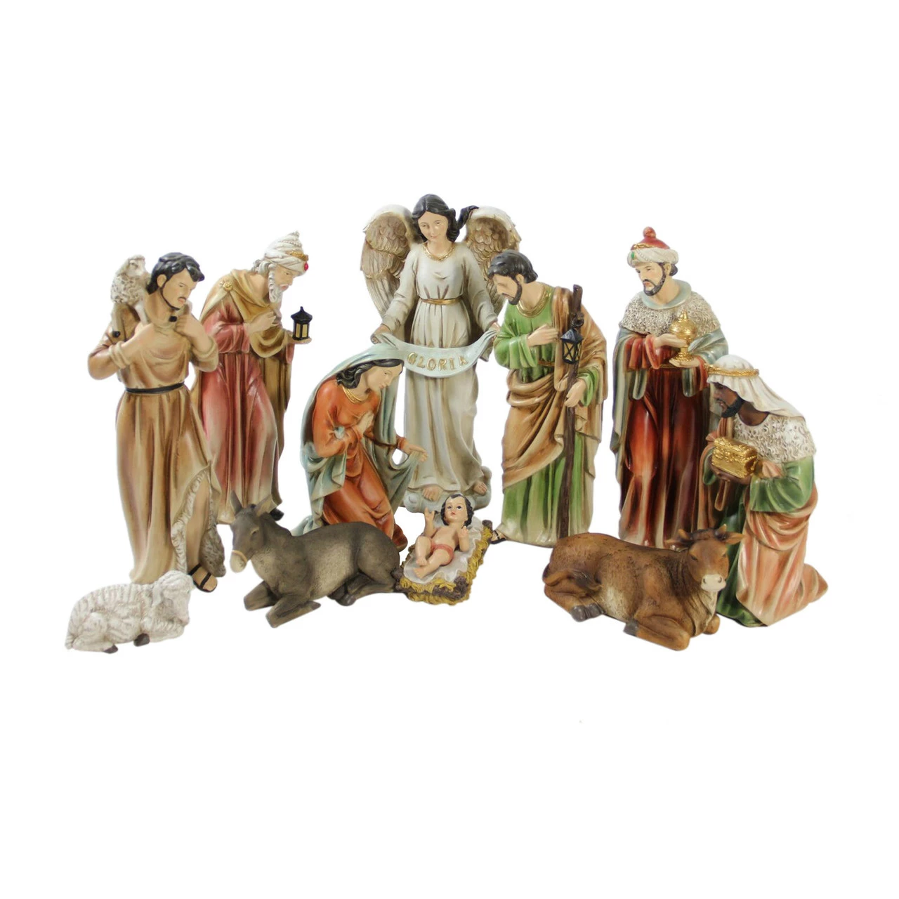 Northlight 11pc Vibrantly Colored Traditional Religious Christmas Nativity Figurine Set 15.5" 1 Northlight 11pc Vibrantly Colored Traditional Religious Christmas Nativity Figurine Set 15.5"