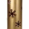 Melrose 24" Elegant Winter Golden Bronze Christmas Snowflake Standing Floor Candle Holder