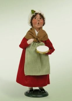 Byers' Choice 9.5" Decorative Colonial Musical Performer Girl Christmas Table Top Figure