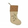 Allstate 22" Tan Brown Pine Cone Embroidered Christmas Stocking