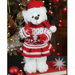 Northlight 13.5" White And Red Girl Santa Bear In Deer Sweater Christmas Figure Decoration -Northlight Shop cj3eafrrdkneufxvs0aolpjvjgdkpucm 27992.1588403938