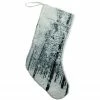 Northlight 18" White And Black Serene Woodland During Snowfall Christmas Stocking