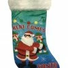 Holiday Time Fuzzy Blue Santa Floss Dance Video Gamer Holiday Christmas Stocking