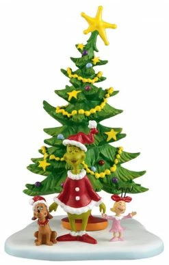 Department 56 5.5" Green And Yellow Dr. Seuss The Grinch Welcome Christmas Tabletop Decor