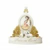 Roman 8.5" White And Gold Holy Family "Peace On Earth" Christmas Candle Holder