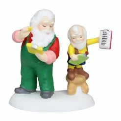 Department 56 3.25" Green And Yellow Check Double Check Tabletop Figurine